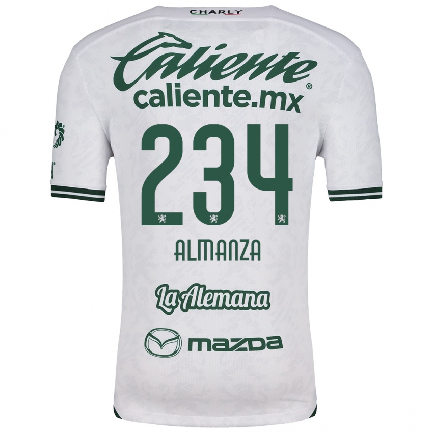 Niño Camiseta Román Almanza #234 Blanco Verde 2ª Equipación 2024/25 La Camisa Chile