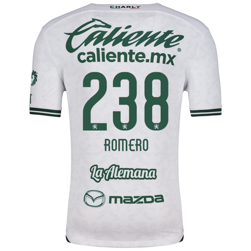 Niño Camiseta Paulo Romero #238 Blanco Verde 2ª Equipación 2024/25 La Camisa Chile