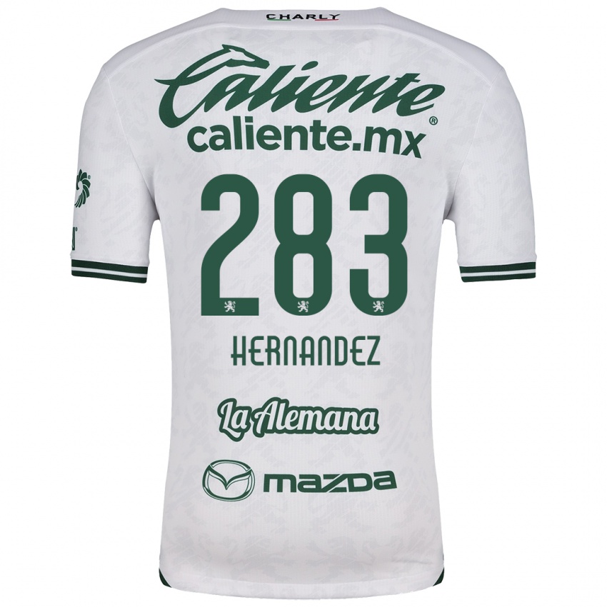 Niño Camiseta Karin Hernández #283 Blanco Verde 2ª Equipación 2024/25 La Camisa Chile