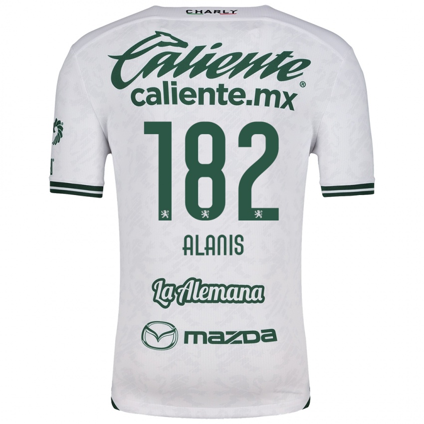 Niño Camiseta Alejandro Alanís #182 Blanco Verde 2ª Equipación 2024/25 La Camisa Chile