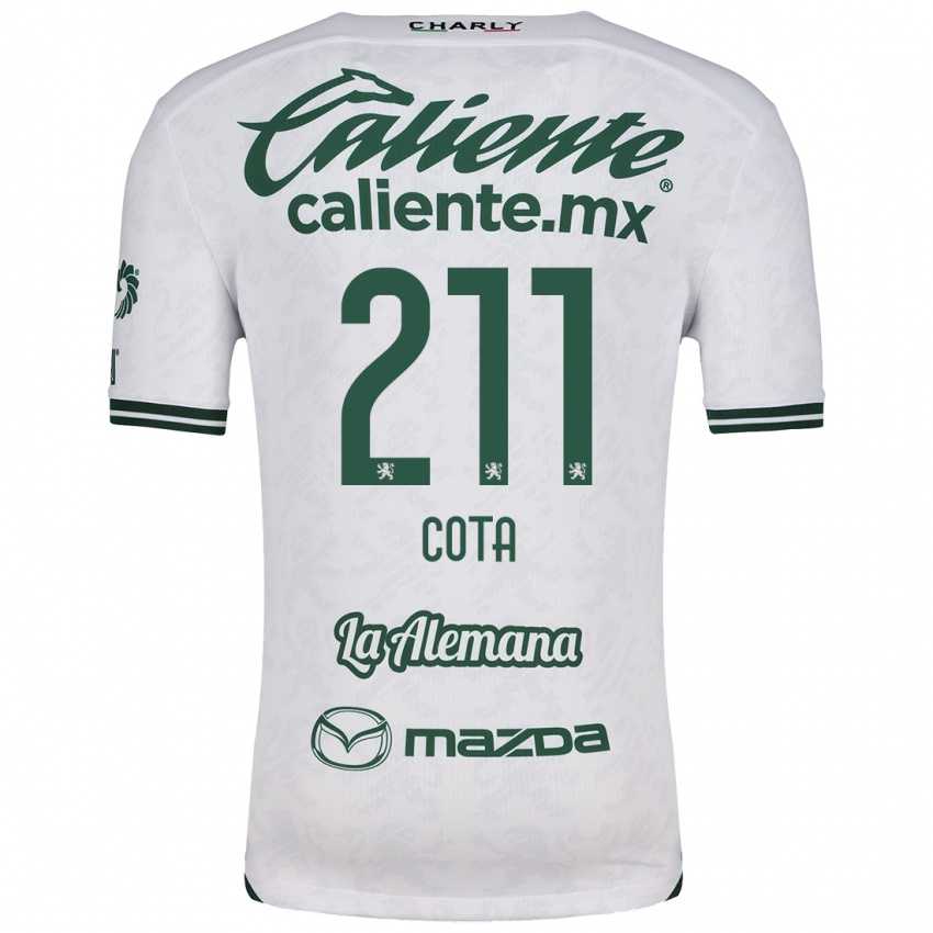 Niño Camiseta Luis Cota #211 Blanco Verde 2ª Equipación 2024/25 La Camisa Chile