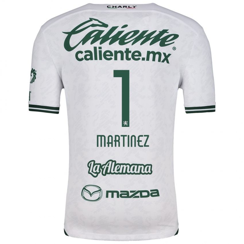 Niño Camiseta Angeles Martínez #1 Blanco Verde 2ª Equipación 2024/25 La Camisa Chile