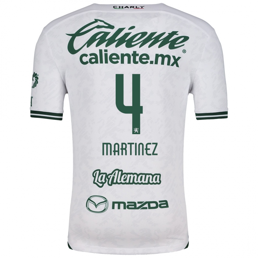 Niño Camiseta Mitzi Martínez #4 Blanco Verde 2ª Equipación 2024/25 La Camisa Chile