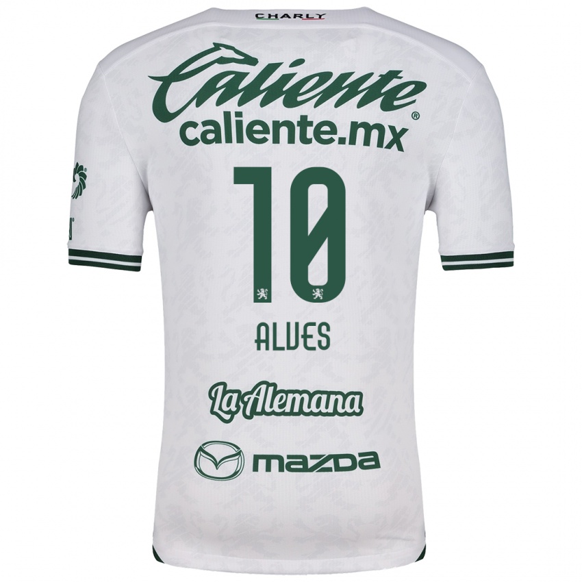 Niño Camiseta Maria Alves #10 Blanco Verde 2ª Equipación 2024/25 La Camisa Chile