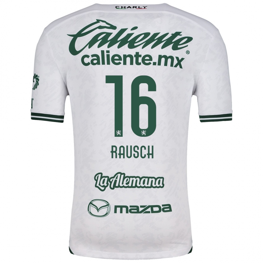 Niño Camiseta Mayalu Rausch #16 Blanco Verde 2ª Equipación 2024/25 La Camisa Chile