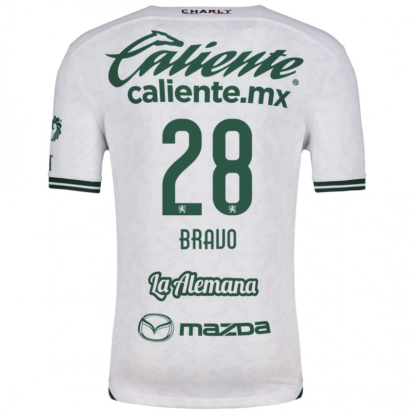 Niño Camiseta Ruth Bravo #28 Blanco Verde 2ª Equipación 2024/25 La Camisa Chile