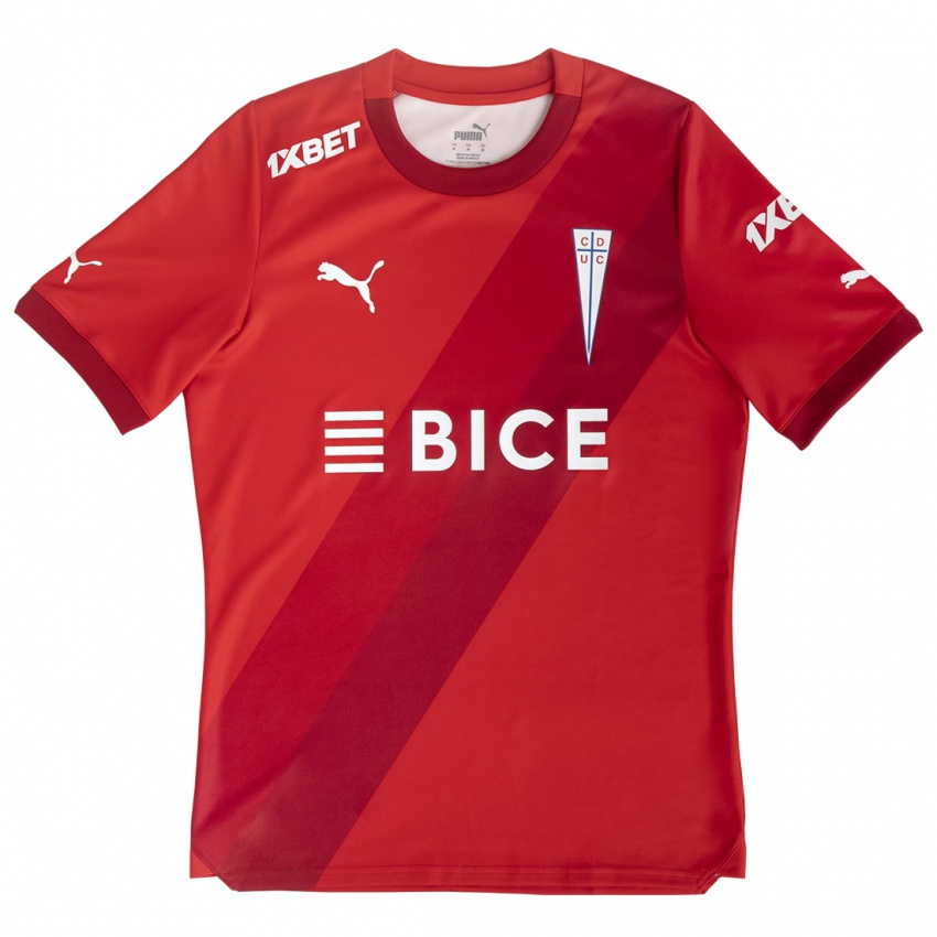 Niño Camiseta Thomas Gillier #13 Rojo Blanco 2ª Equipación 2024/25 La Camisa Chile