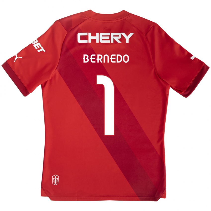 Niño Camiseta Vicente Bernedo #1 Rojo Blanco 2ª Equipación 2024/25 La Camisa Chile