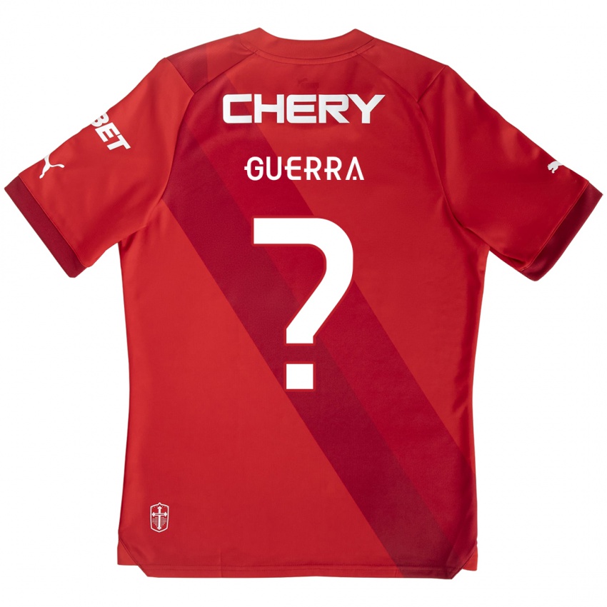 Niño Camiseta Mateo Guerra #0 Rojo Blanco 2ª Equipación 2024/25 La Camisa Chile