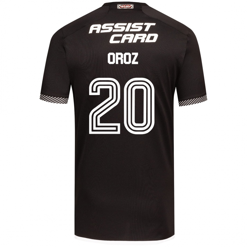 Niño Camiseta Alexander Oroz #20 Blanco Negro 2ª Equipación 2024/25 La Camisa Chile