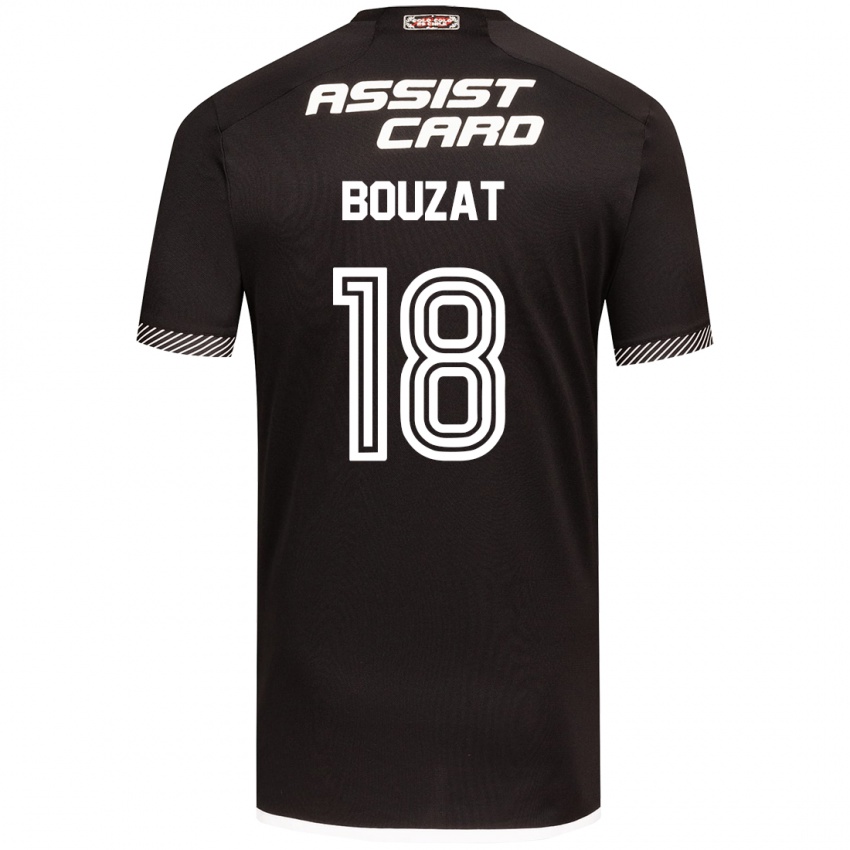 Niño Camiseta Agustín Bouzat #18 Blanco Negro 2ª Equipación 2024/25 La Camisa Chile