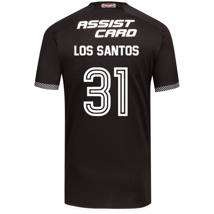 Niño Camiseta Matías De Los Santos #31 Blanco Negro 2ª Equipación 2024/25 La Camisa Chile