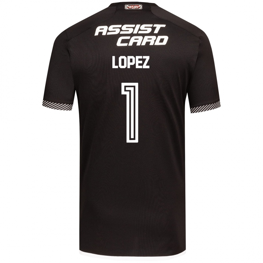 Niño Camiseta Yessenia López #1 Blanco Negro 2ª Equipación 2024/25 La Camisa Chile