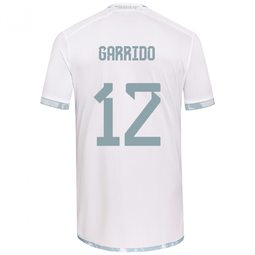 Niño Camiseta Pedro Garrido #12 Gris Blanco 2ª Equipación 2024/25 La Camisa Chile