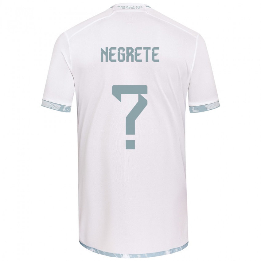 Niño Camiseta Salvador Negrete #0 Gris Blanco 2ª Equipación 2024/25 La Camisa Chile