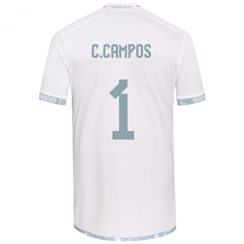 Niño Camiseta Cristóbal Campos #1 Gris Blanco 2ª Equipación 2024/25 La Camisa Chile