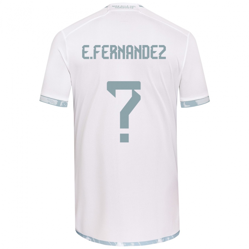 Niño Camiseta Enzo Fernández #0 Gris Blanco 2ª Equipación 2024/25 La Camisa Chile