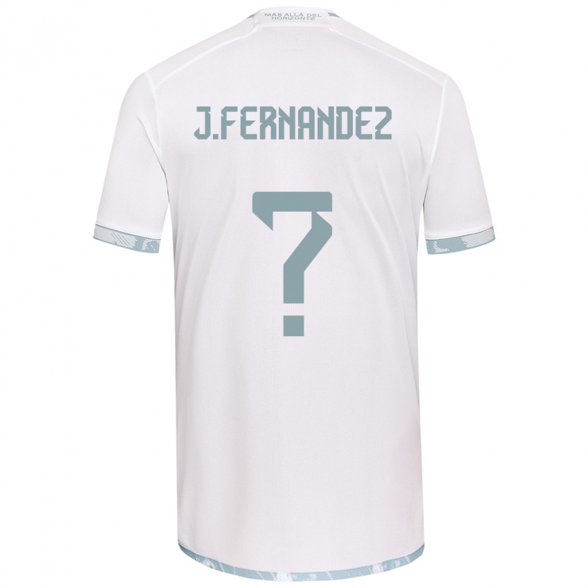 Niño Camiseta José Matías Fernández #0 Gris Blanco 2ª Equipación 2024/25 La Camisa Chile