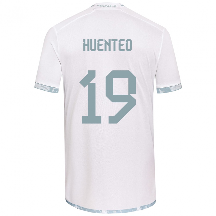 Niño Camiseta Yessenia Huenteo #19 Gris Blanco 2ª Equipación 2024/25 La Camisa Chile