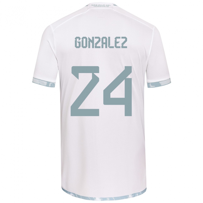 Niño Camiseta Emma González #24 Gris Blanco 2ª Equipación 2024/25 La Camisa Chile