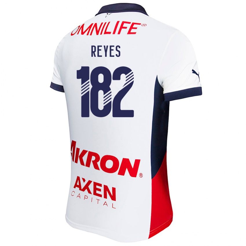 Niño Camiseta Mauricio Reyes #182 Blanco Rojo Azul 2ª Equipación 2024/25 La Camisa Chile