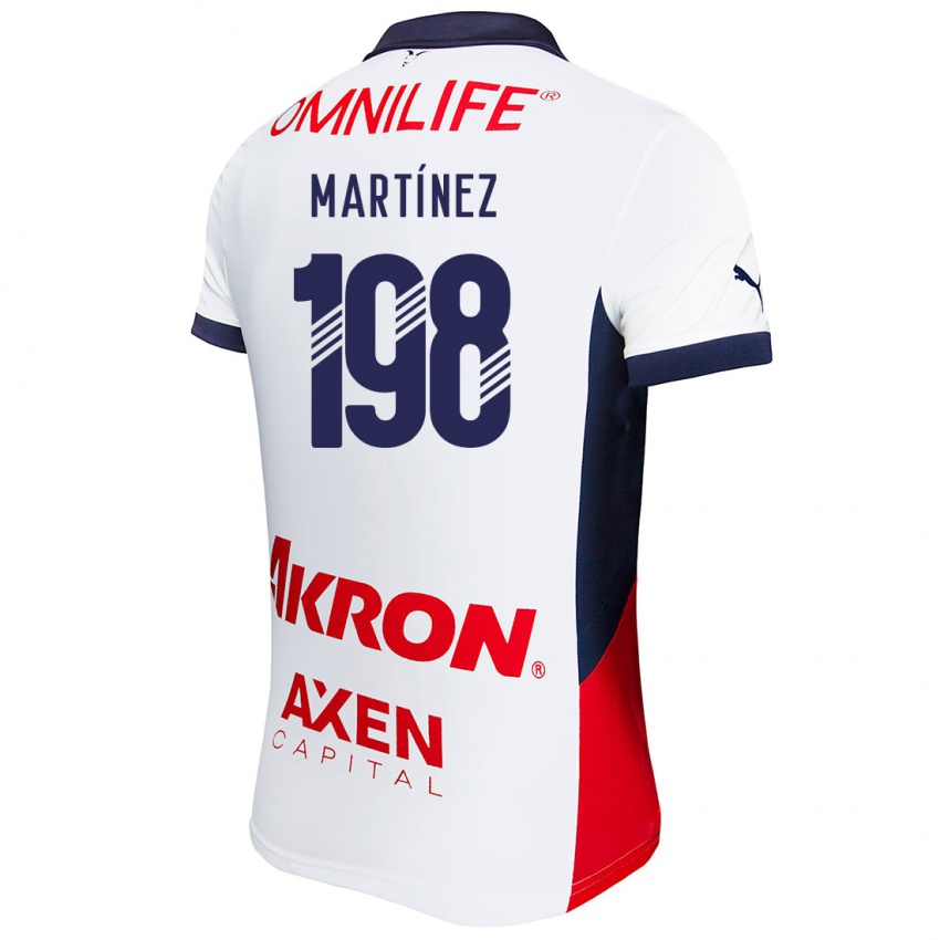 Niño Camiseta Andrew Martínez #198 Blanco Rojo Azul 2ª Equipación 2024/25 La Camisa Chile