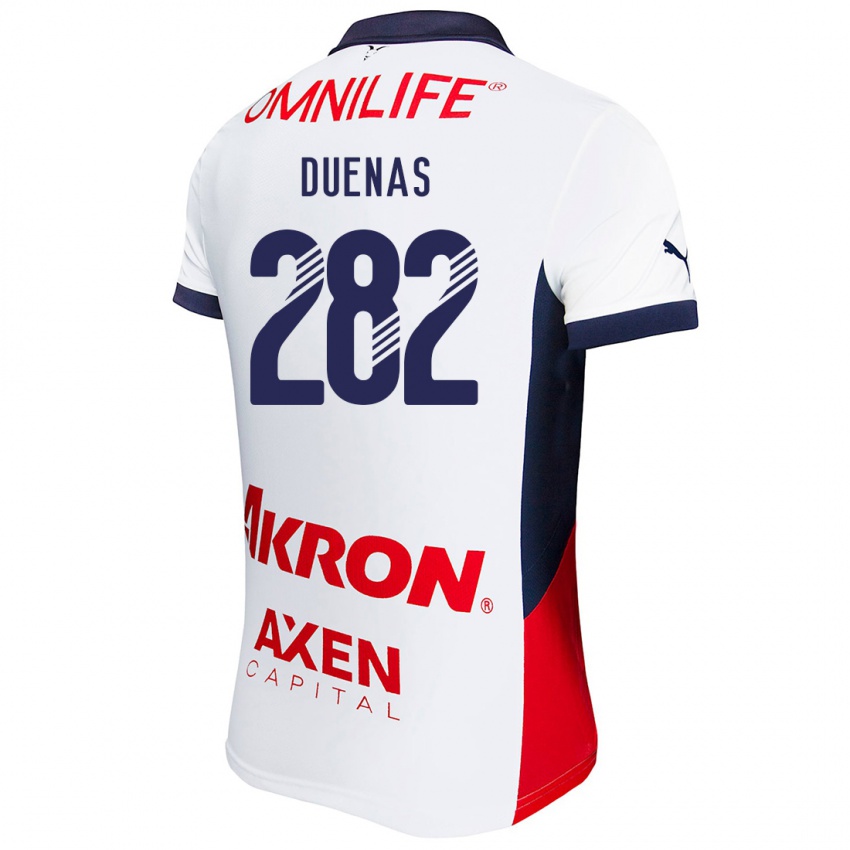 Niño Camiseta Omar Dueñas #282 Blanco Rojo Azul 2ª Equipación 2024/25 La Camisa Chile