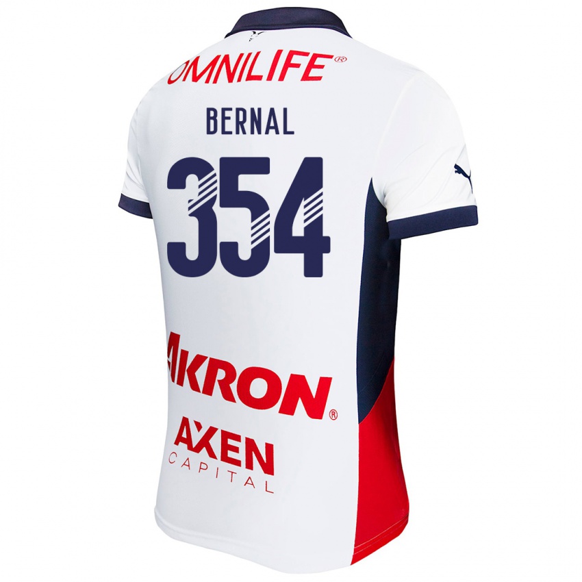 Niño Camiseta Carlos Bernal #354 Blanco Rojo Azul 2ª Equipación 2024/25 La Camisa Chile