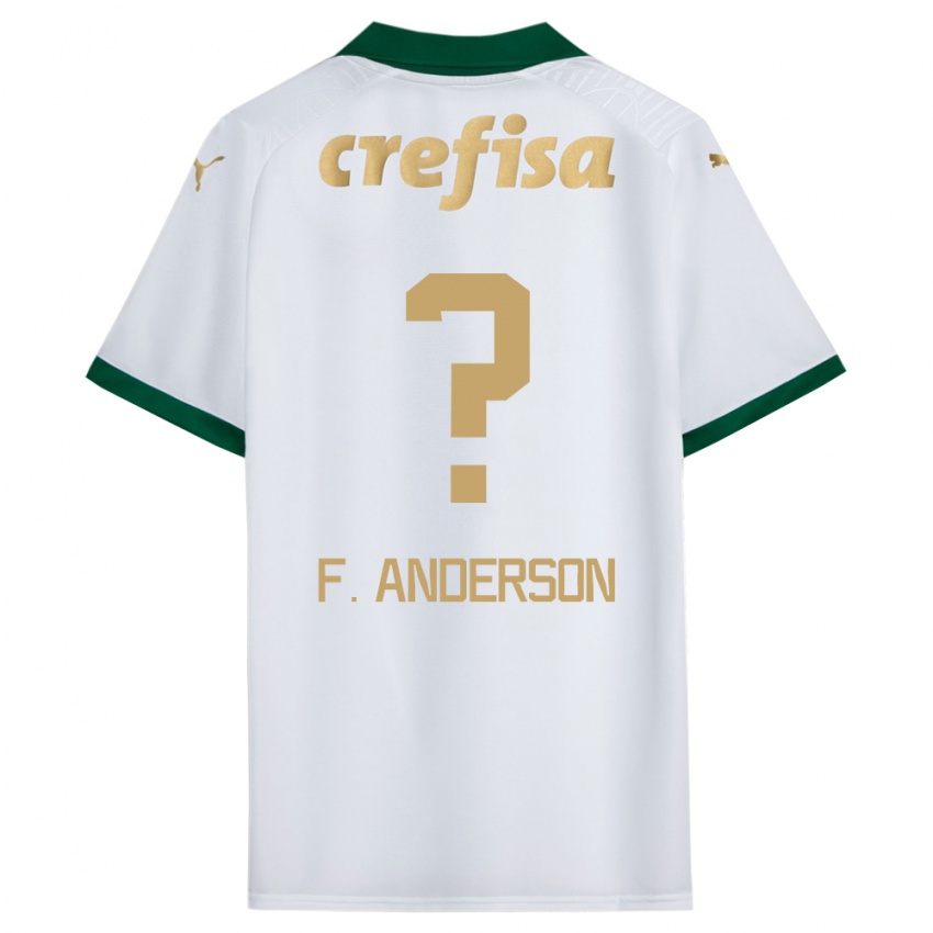 Niño Camiseta Felipe Anderson #0 Blanco Verde 2ª Equipación 2024/25 La Camisa Chile