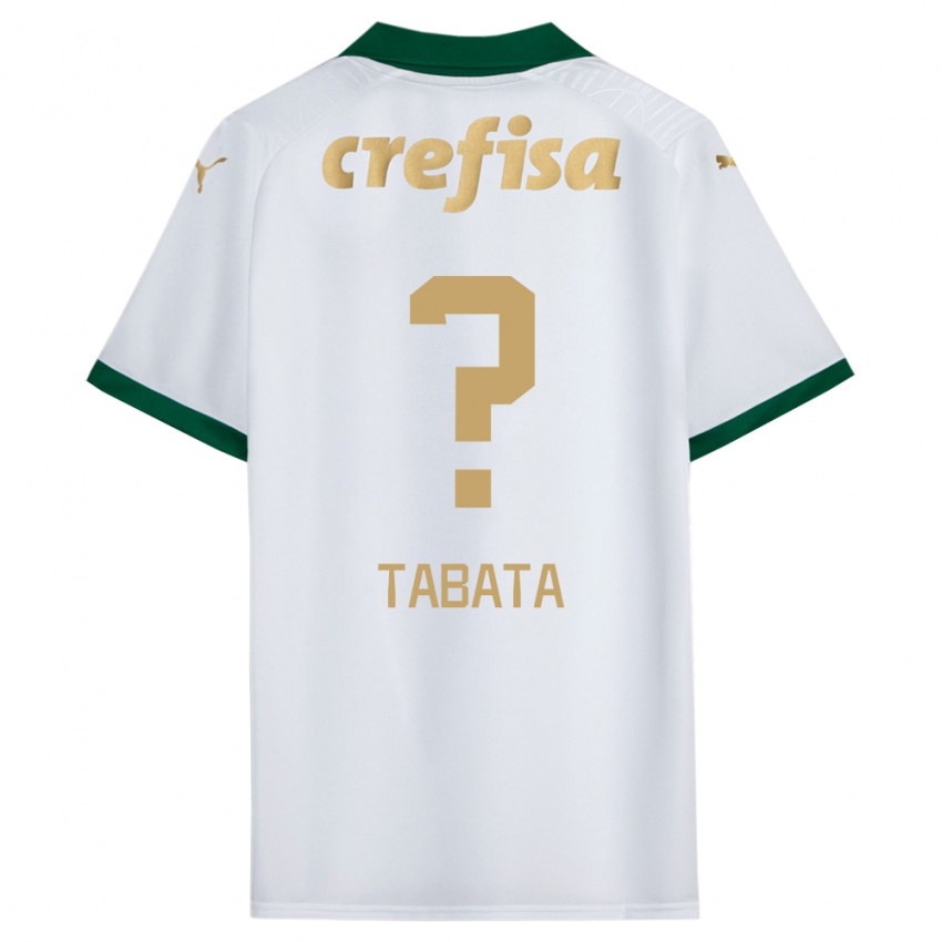 Niño Camiseta Bruno Tabata #0 Blanco Verde 2ª Equipación 2024/25 La Camisa Chile