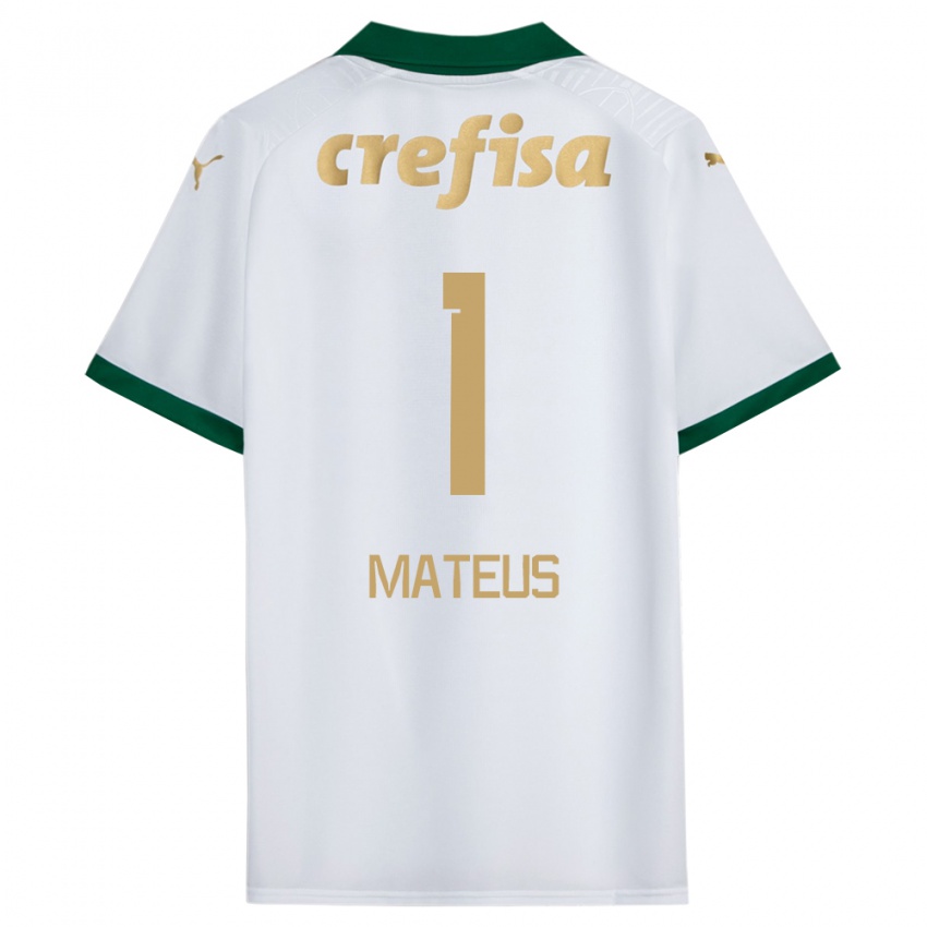 Niño Camiseta Mateus #1 Blanco Verde 2ª Equipación 2024/25 La Camisa Chile