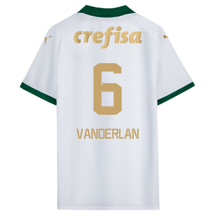 Niño Camiseta Vanderlan #6 Blanco Verde 2ª Equipación 2024/25 La Camisa Chile