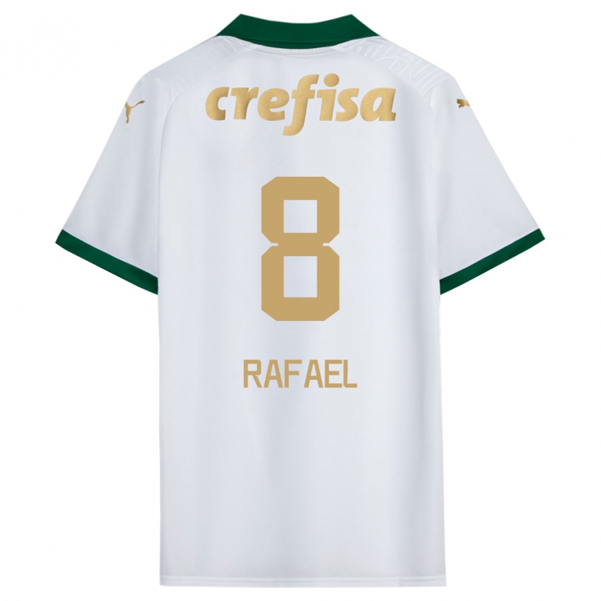 Niño Camiseta Ze Rafael #8 Blanco Verde 2ª Equipación 2024/25 La Camisa Chile