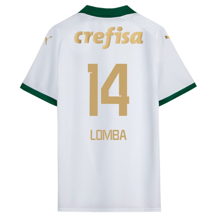 Niño Camiseta Marcelo Lomba #14 Blanco Verde 2ª Equipación 2024/25 La Camisa Chile