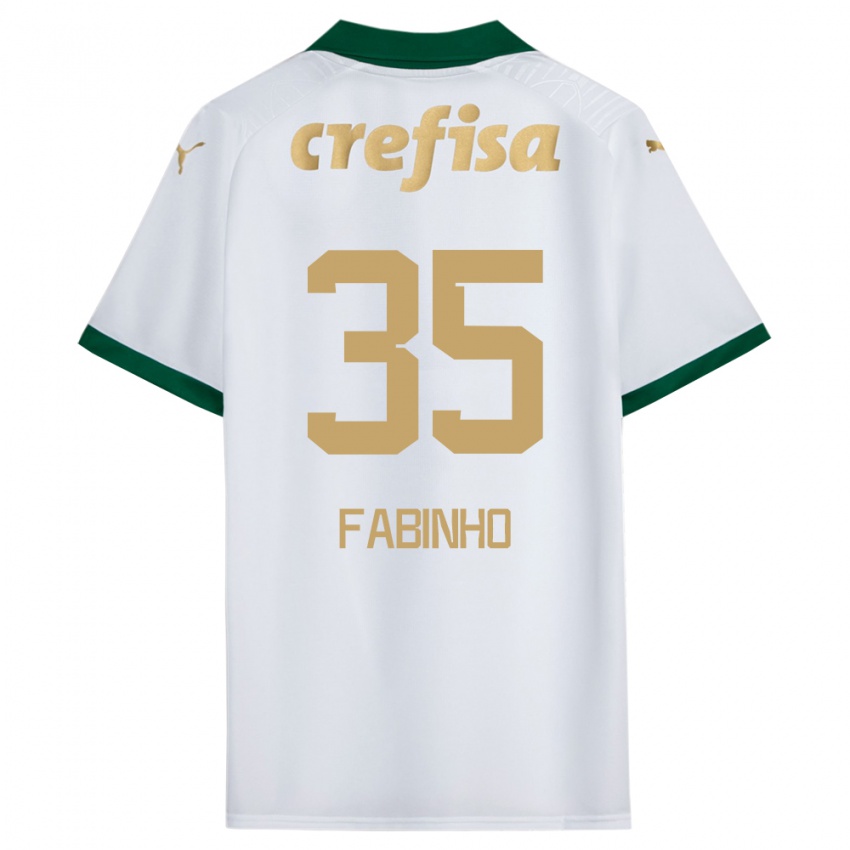 Niño Camiseta Fabinho #35 Blanco Verde 2ª Equipación 2024/25 La Camisa Chile