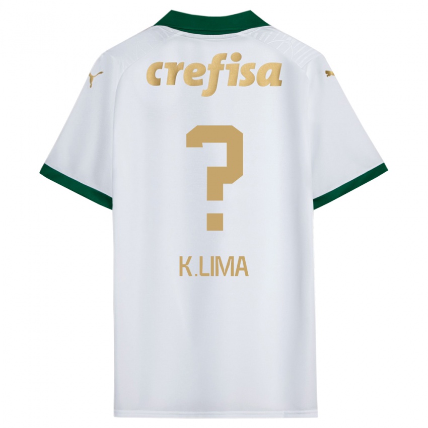 Niño Camiseta Kauan Lima #0 Blanco Verde 2ª Equipación 2024/25 La Camisa Chile