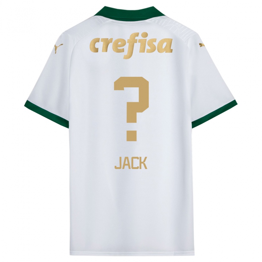 Niño Camiseta Fellipe Jack #0 Blanco Verde 2ª Equipación 2024/25 La Camisa Chile