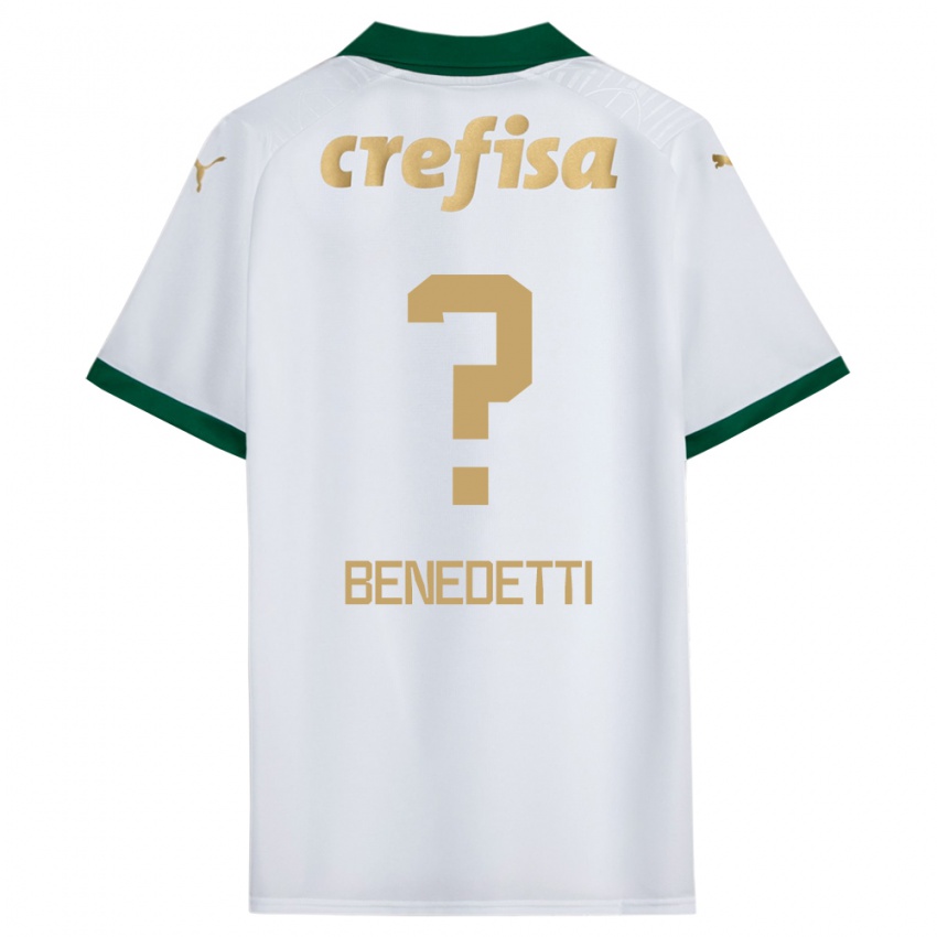 Niño Camiseta Luis Benedetti #0 Blanco Verde 2ª Equipación 2024/25 La Camisa Chile