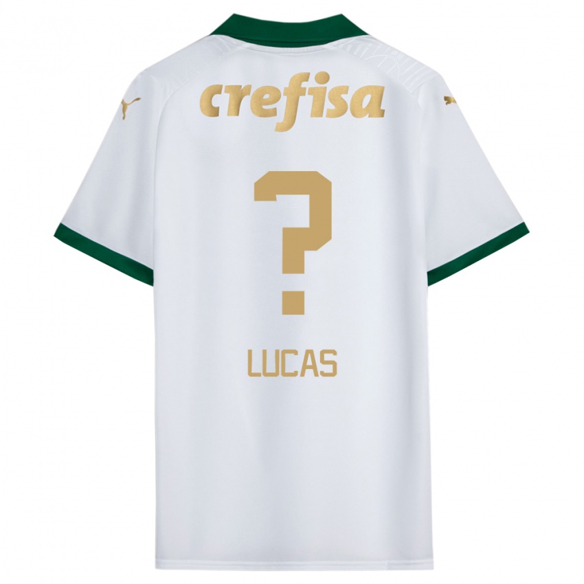 Niño Camiseta André Lucas #0 Blanco Verde 2ª Equipación 2024/25 La Camisa Chile