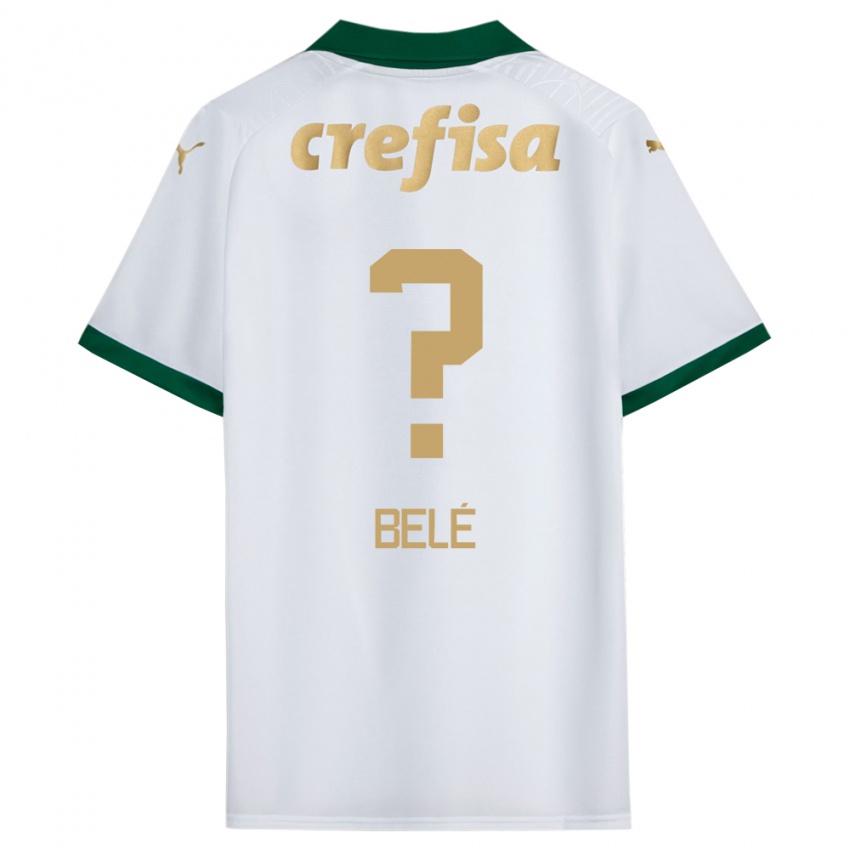 Niño Camiseta Erick Belé #0 Blanco Verde 2ª Equipación 2024/25 La Camisa Chile