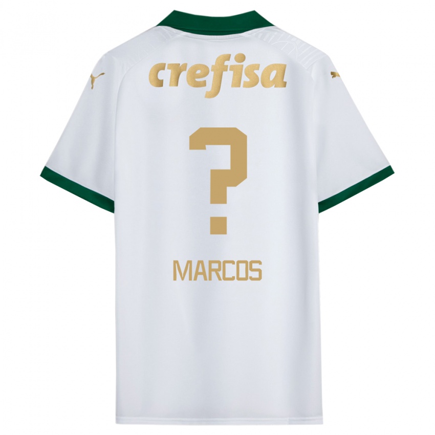 Niño Camiseta Antônio Marcos #0 Blanco Verde 2ª Equipación 2024/25 La Camisa Chile