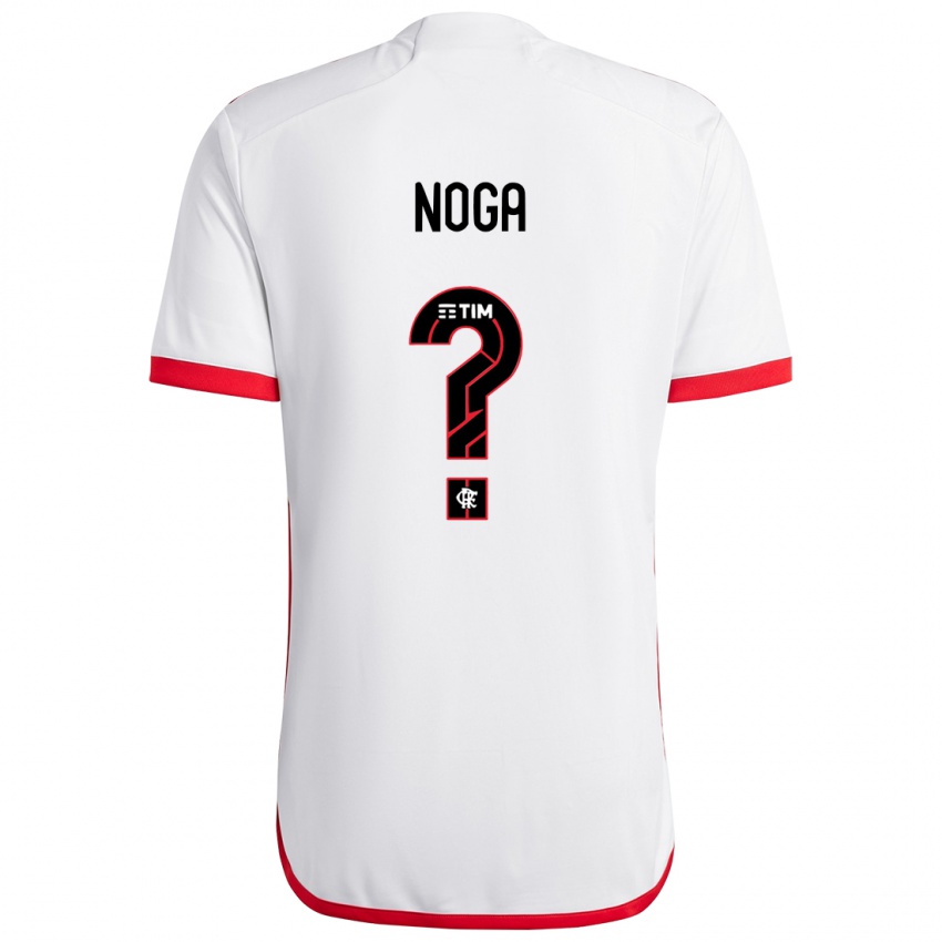 Niño Camiseta Gabriel Noga #0 Blanco Rojo 2ª Equipación 2024/25 La Camisa Chile