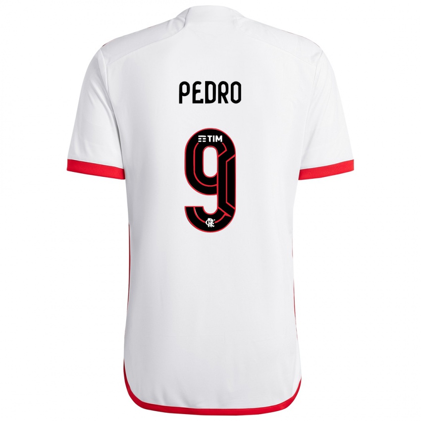 Niño Camiseta Pedro #9 Blanco Rojo 2ª Equipación 2024/25 La Camisa Chile