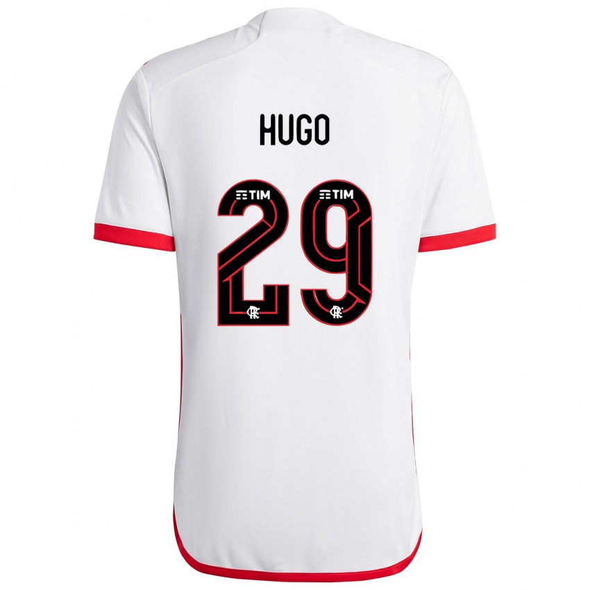 Niño Camiseta Victor Hugo #29 Blanco Rojo 2ª Equipación 2024/25 La Camisa Chile