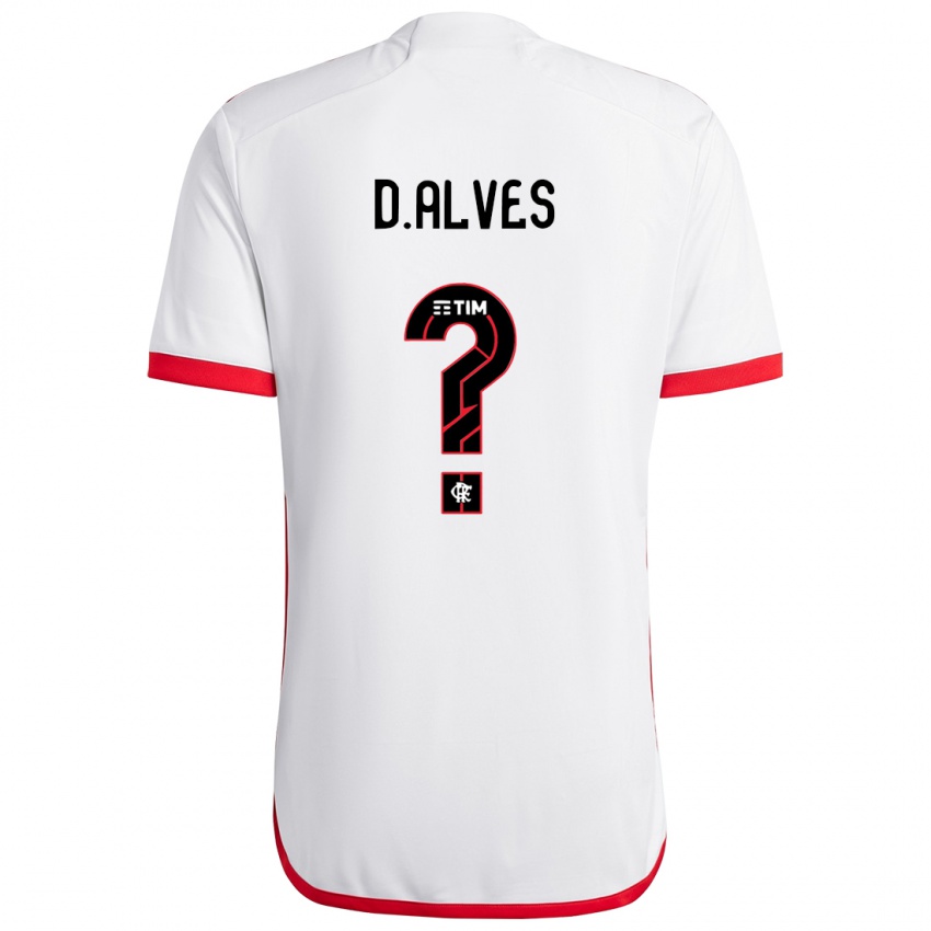 Niño Camiseta Dyogo Alves #0 Blanco Rojo 2ª Equipación 2024/25 La Camisa Chile