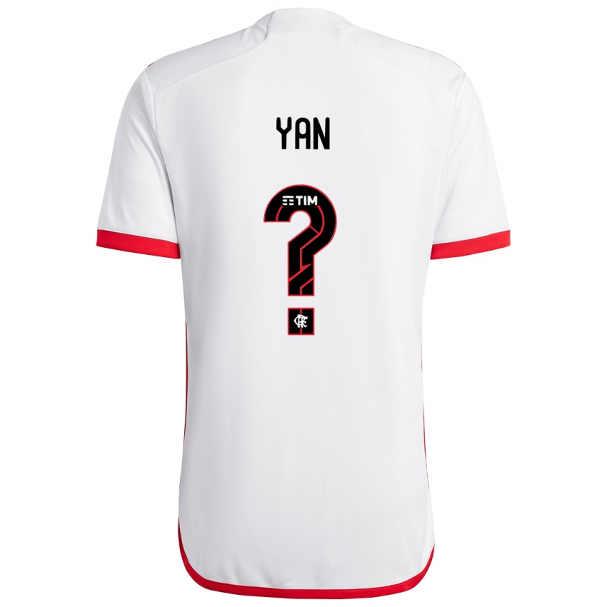 Niño Camiseta Wallace Yan #0 Blanco Rojo 2ª Equipación 2024/25 La Camisa Chile