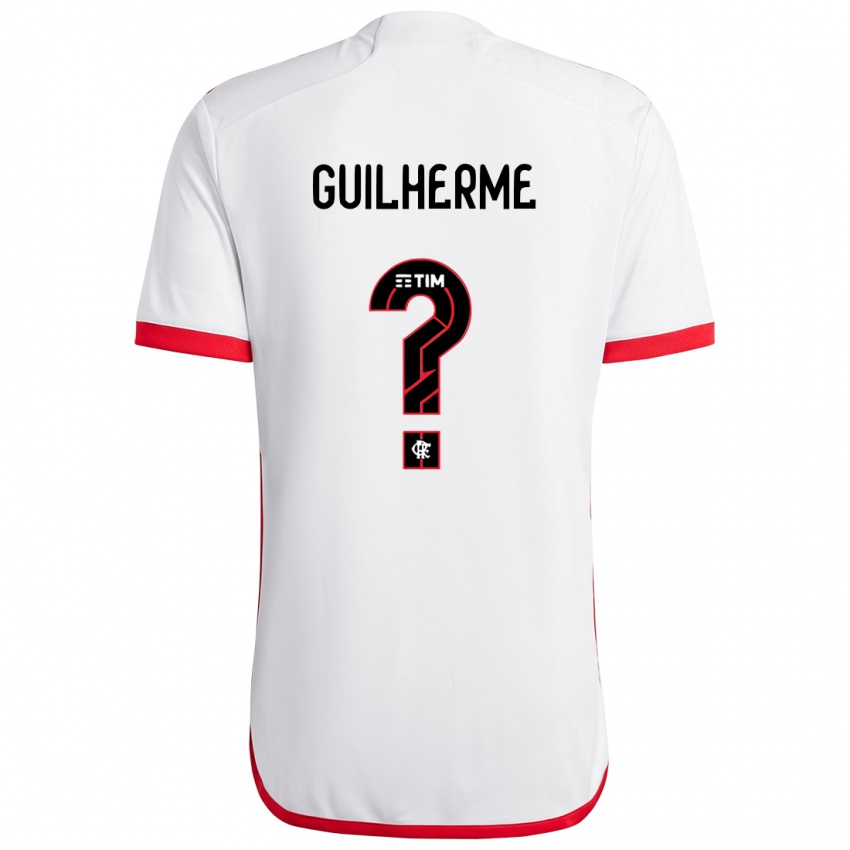 Niño Camiseta Guilherme #0 Blanco Rojo 2ª Equipación 2024/25 La Camisa Chile