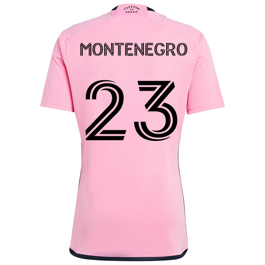 Hombre Camiseta Ricardo Montenegro #23 Rosa 1ª Equipación 2024/25 La Camisa Chile