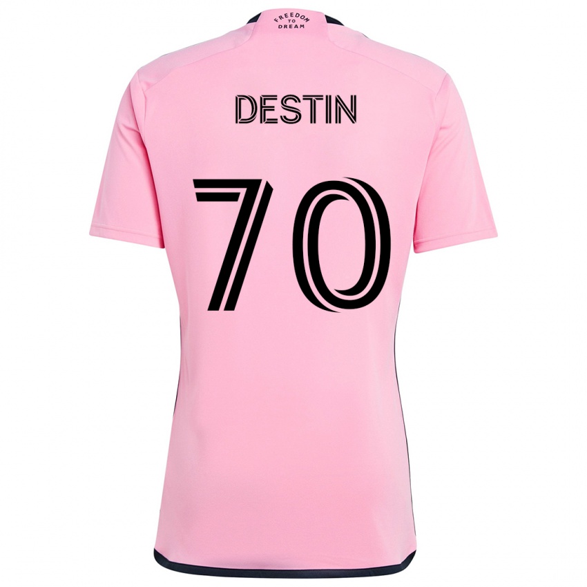 Hombre Camiseta Bryan Destin #70 Rosa 1ª Equipación 2024/25 La Camisa Chile