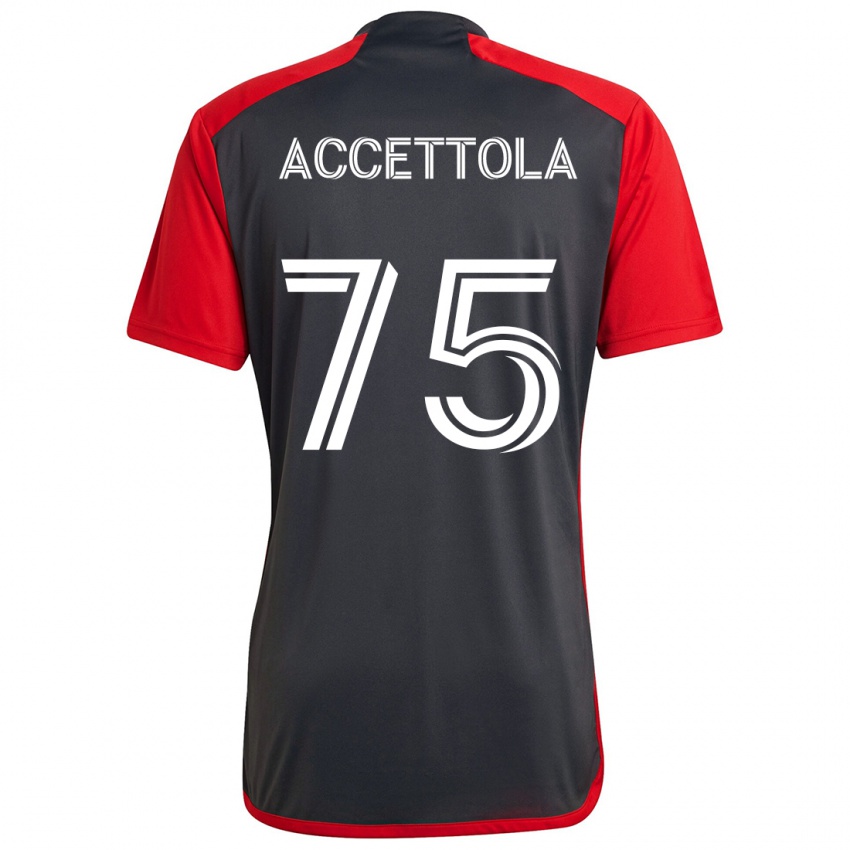 Hombre Camiseta Luca Accettola #75 Rojo Grayn 1ª Equipación 2024/25 La Camisa Chile